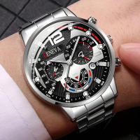 Reloj De Pulsera De Cuarzo Para Hombre LVPAI Silvery Fashion Casual Estilo De Negocios Pulsera De Acero Inoxidable Dial Exquisito - details 3