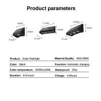 Luz Solar Para Exterior Luz De Pared Impermeable LED Iluminación Automática Noche Para Jardín Patio Balcón Moderno Estilo - details 7