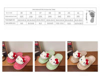 Sanrio Anime Tenis De Piel De Hello Kitty Para Niñas Dibujos Animados Derivados Productos Adorables Calienta Y Antideslizante Para Interiores Regalos - details 2