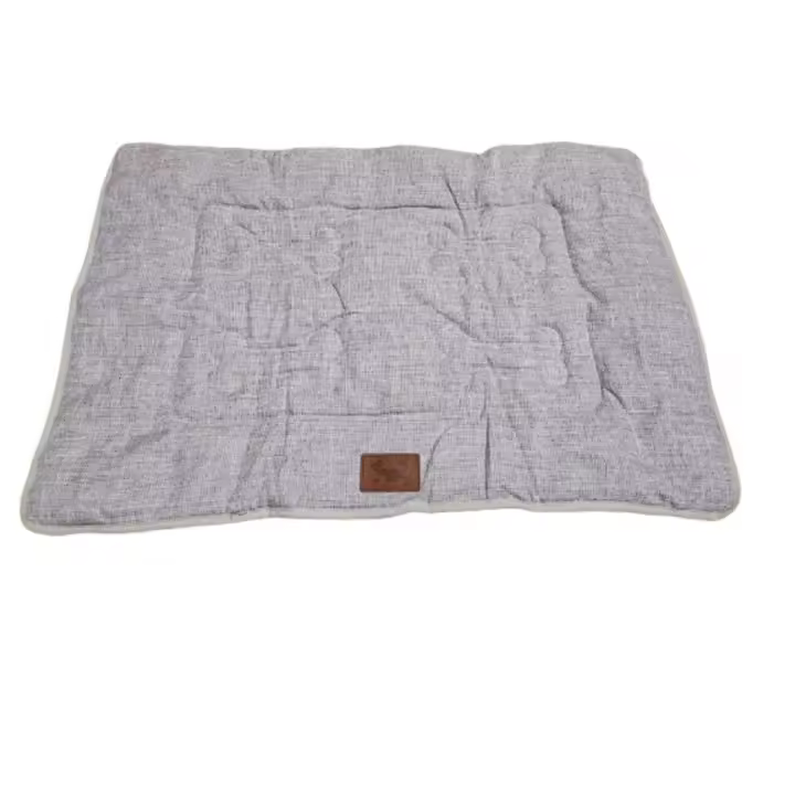 Colchoneta para Mascotas ANIMALUJOS, Talla L, 100x70 cm, Diseño Gris con Huesos y Base Antideslizante - 1