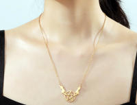 Amuletsshop- Collar Wiccan Bruja Mercurio Pentagrama Luna Triquetra Pagano Acero - details 1