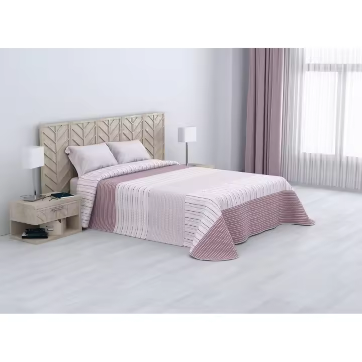 STARELY-Colcha Bouti  Estampada para camas de 90, 105, 135 y 150 cm. Bouti Reversible liso o estampado. Colcha fina y ligera. No incluye fundas de cojín.Poliéster - 1