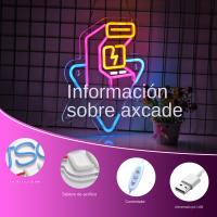 Luz De Neón Personalizable Para Arcade Con Interruptor Ajustable Para Decoración De Paredes Habitación De Juegos Y Hogar - details 2
