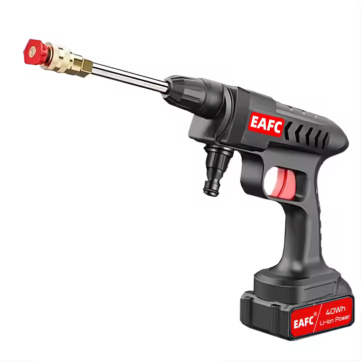 Pistola de lavado de alta presión inalámbrica para coche, 300 W, 60 bar, generador de espuma, pistola de agua, limpiador en aerosol, lavadora de coches - 1