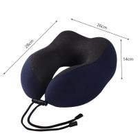 Almohada en forma de U de espuma viscoelástica para el cuello, cojín cervical portátil de viaje, puede almacenar almohadas de coche y avión - details 1