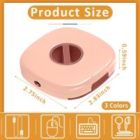 3 piezas USB Cable Winder cargador cable titular vacío compacto Teléfono Cable portátil organizador versátil retráctil Cable de gestión, 3 colores - details 0