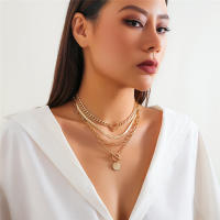 Collar Gargantilla Vintage Multicapa Moneda OT Hebilla Pendiente Para Mujer Moda Collar Punk Plata Esterlina Cadena Serpiente Aesthetic Joyería Regalo - details 9