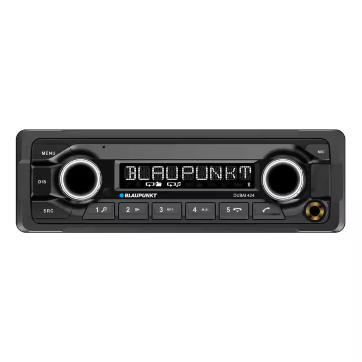 Blaupunkt DUBAI424 Autorradio 1-DIN para vehículos de obras, 24V, FM Heavy Duty 24 V | FM | Bluetooth - 1