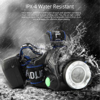 Linterna Frontal LED Potente Recargable USB/DC Para Camping Pesca Caza Fuente De Luz Super Brilla Resistente Al Agua Con Ángulo De Haz De 60° - details 1