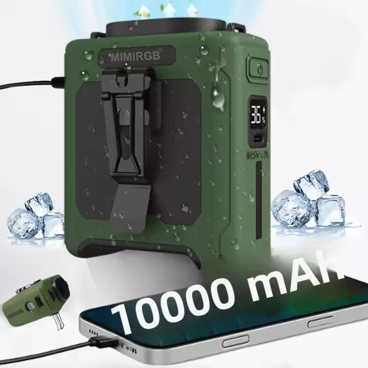 Abanico Portátil De 10000mAh With Luz LED Y Batería De Almacenaje Fuerte Para Los - 1