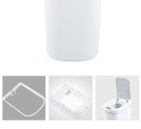 Basurero Inteligente NINESTARS Con Sensor De Movimiento Y Cubierta De Inducción LED Auto Sellable 7L Para El Hogar - details 6