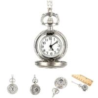 Reloj De Bolsillo Cuarzo Vintage Moda Para Mujer Collar De Cadena Con Florales Huecos Pendiente Reloj De Arena Para Regalos De Fiesta - details 0