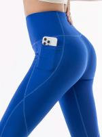 Leggings De Yoga Para Mujer Cintura Alta Pecho Primavera Otoño Invierno Con Bolsillos Y Cierre Elástico De Terciopelo Grueso - details 9