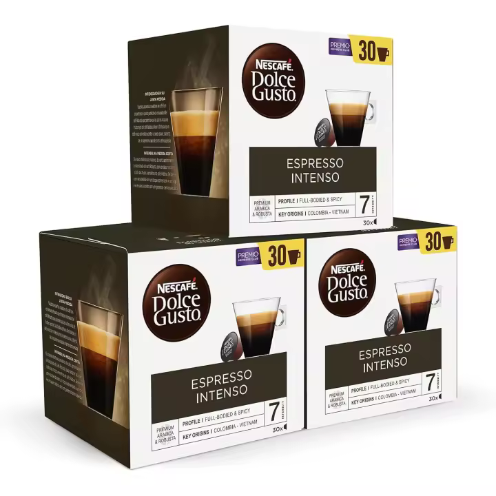 Dolce Gusto NESCAFÉ Espresso Intenso - Pack 90 cápsulas (3 x 30ud) - 1