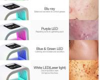 Máscara Facial LED De 7 Colores Terapia PDT Para Cuidado De La Piel Belleza Y Salud Eliminador De Acné Antiarrugas Electrónica De Plástico - details 5