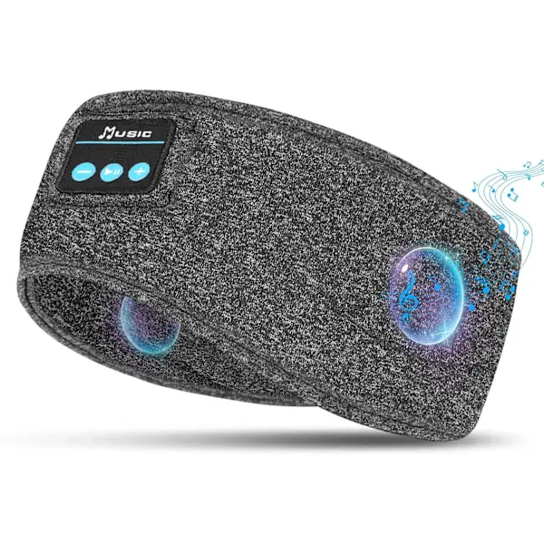 Auriculares deportivos con diadema, auriculares inalámbricos Bluetooth Sleep con altavoces estéreo HD ultrafinos, adecuados para deportes/yoga/fitness, gris - 1