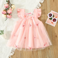 Vestido De Princesa Para Niñas Con Alas De Mariposa Y Tirantes Colgantes Vestido De Malla Lindo Para Verano Adecuado Para Niñas De 0-3 Años Estilo Cute Material Poliéster - details 15