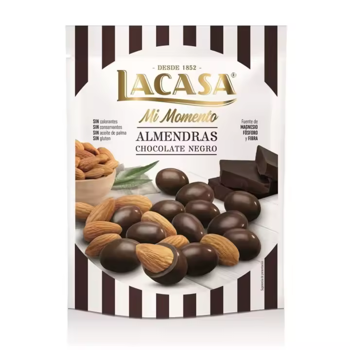Lacasa Mi Momento Almendra con Chocolate Negro 125 G - 1