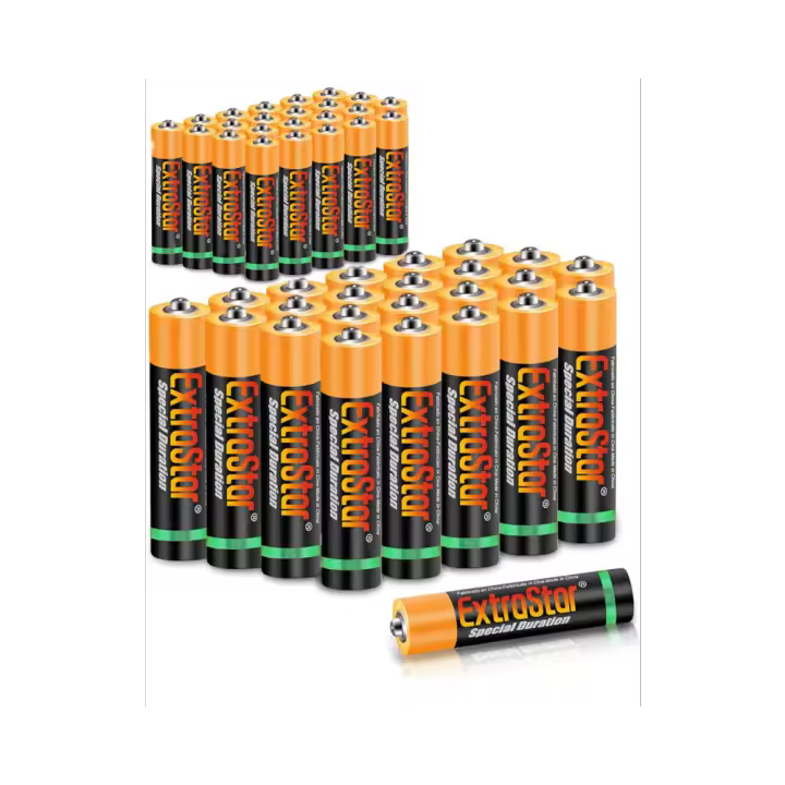 HOGARISIMO PACK de  Pila AA/AAA de c arbon 1.5V con especial duracion,Tiene una amplia gama de usos y es adecuado para varios dispositivos: controladores de juegos, juguetes, linternas y cámaras digitales. - 1