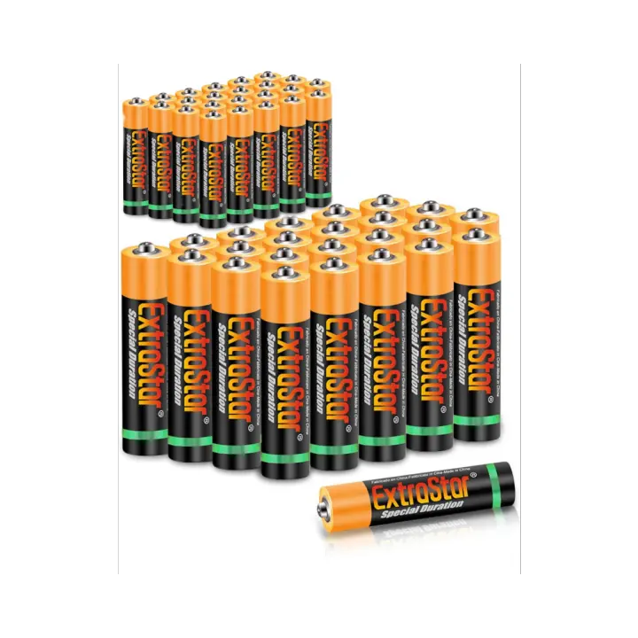HOGARISIMO PACK de  Pila AA/AAA de c arbon 1.5V con especial duracion,Tiene una amplia gama de usos y es adecuado para varios dispositivos: controladores de juegos, juguetes, linternas y cámaras digitales. - 1
