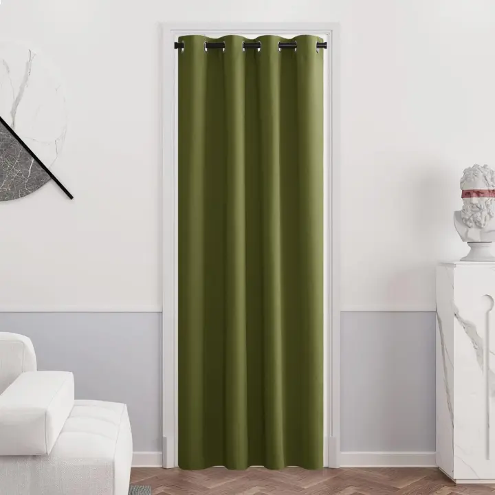 PONY DANCE Large Curtain Thermal - Blackout Curtains for Living Room Bedroom Kitchen Privacy Screen Heat Insulated, 66 in Width x 84 inch Drop, Greyish White, Ring Top Curtains, 1 PC - 1