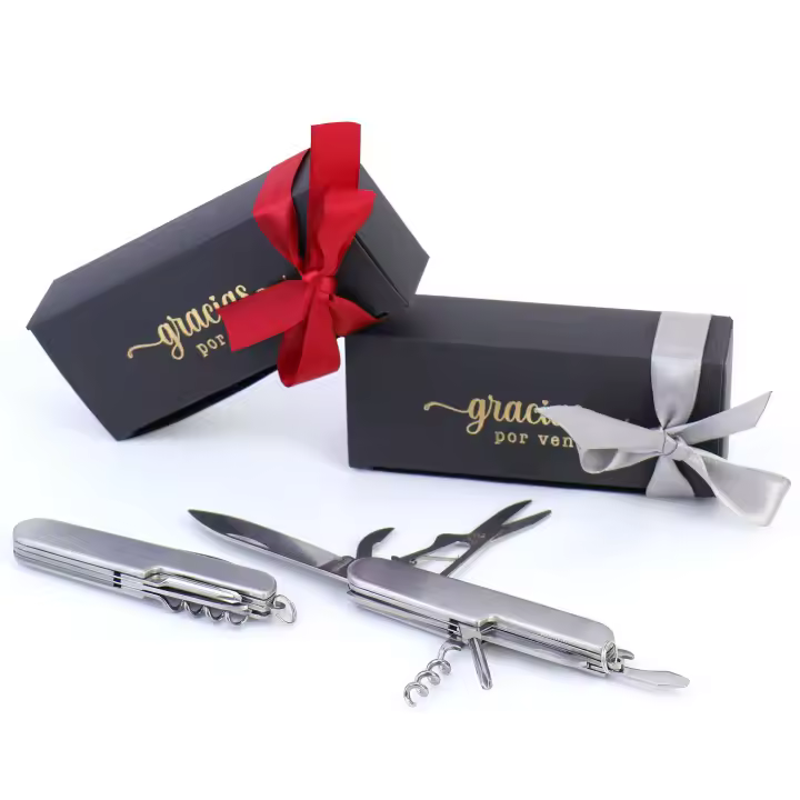 Pack de 12 a 36 unidades de navajas multiusos, Navajas de acero inoxidable, Opción con o sin caja, regalos para invitados boda, detalles bautizo para invitados, detalles boda invitados, bodas ideas,  Regalantes.com - 1