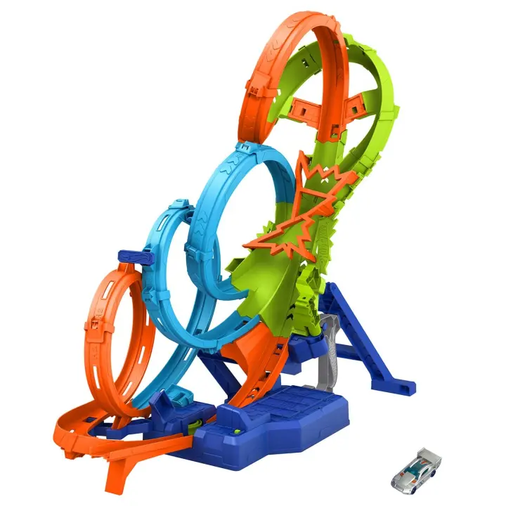 Colisión de 4 Loopings HXR70 HOT WHEELS MATTEL - 1