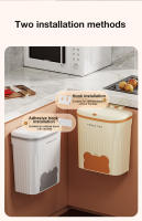 Cesta De Basura Colgante Para Cocina Y Baño 8.5/12L Con Tapa Y Bolsa De Basura Ecológica Y Reciclable Para Armario De Cocina Y Pared De Baño - details 21