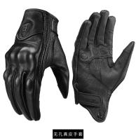 Guantes De Motocicleta Para Hombre Cuero Genuino Táctil Motocross Guantes De Carreras Negros Adecuados Para Todas Las Estaciones - details 29