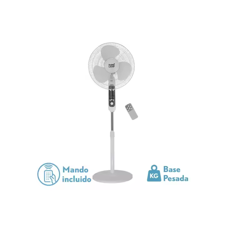 FABRILAMP VENTILADOR SUELO 4 ASPAS PALI 43CM 45W BLANCO - 1