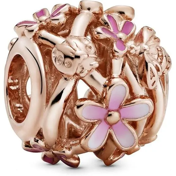Pandora Garden Colección margaritas chapada en oro rosa de 14 quilates，Incluye Caja Original，Incluye Caja Original - 1