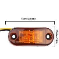 Lámparas De Indicador De Lateral 4 LED 12V-24V Ovaladas Para Camiones Autobuses Y Caravanas Luz De Claridad Para Freno Delantero Y Trasero Accesorio De Vehículo - details 14