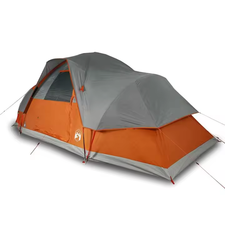 vidaXL Tienda familiar con cúpula para 9 personas impermeable naranja - 1