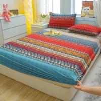 Sábana Fitted Moderna Y Sencilla Con Estampado En Matriz De Poliéster 100% Cubierta De Cama Con Estampado (No Incluye Fundas Para Almohadas) - details 1
