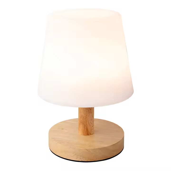 Lumineo Lámpara Led de Mesa Color Blanco 22cm Madera 894386 - 1