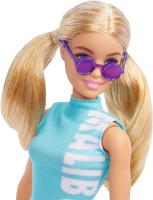 Barbie Fashionista Muñeca rubia con top Malibu, leggings con dos estampados y accesorios de moda Nº 158  Mattel GRB50 - details 3
