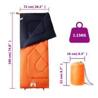 vidaXL Saco de dormir de camping para adultos 3 estaciones - details 4