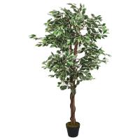 vidaXL Árbol Ficus Artificial Planta Falsa Decoración Verde Dimensiones 80 cm (378 hojas),  120 cm (630 hojas),  150 cm (756 hojas) y mas - details 1
