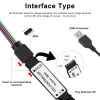 Cinta LED Neón RGB De 5M Con Control Remoto USB 5V Luz Flexible Cambio De Color Para Decoración Interior De Dormitorio - details 2