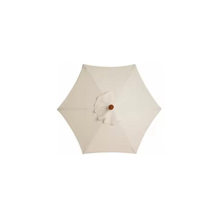 Sombrilla de jardín con 6 varillas robustas, sombrilla de playa, cobertizo de jardín, para balcón, terraza, terraza, piscina (diámetro 2,5 m) - Blanco - 1