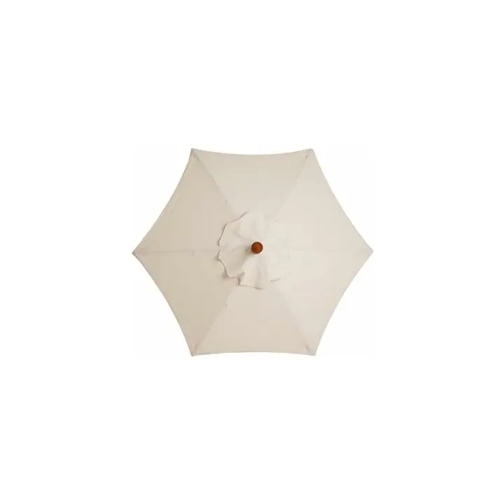Sombrilla de jardín con 6 varillas robustas, sombrilla de playa, cobertizo de jardín, para balcón, terraza, terraza, piscina (diámetro 2,5 m) - Blanco - 1