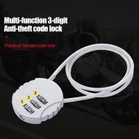 Cerradura De Combinación Inteligente Para Casco De Motocicleta Con Teclado De Alambre Extensible Cerradura Antirrobo - details 6