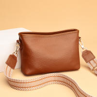 Bolso cruzado de cuero genuino para mujer, bandolera de hombro de vaca de Color sólido, a la moda, de lujo, para teléfono, 2022 - details 3