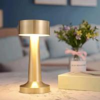 Lámpara De Mesa Recargable Retro Con Toque Metálico Para Decoración De Bar Y Café Restaurante Luz Nocturna LED Para Escritorio Y Dormitorio - details 1