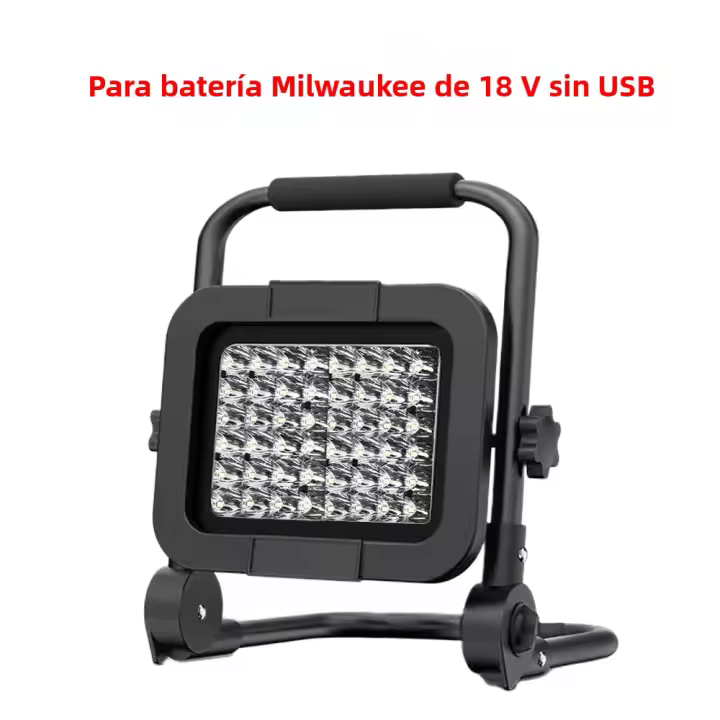 Spotlight LED Sin Cable Para Exteriores Herramienta De Emergencia Y Pesca Compatible Con Baterías Makita/Dewalt/Milwaukee 18V USB - 1