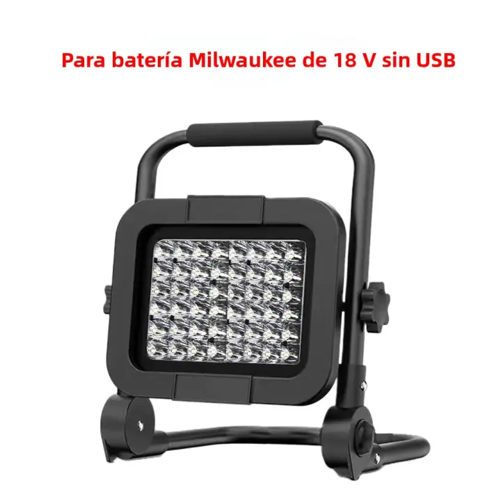 Spotlight LED Sin Cable Para Exteriores Herramienta De Emergencia Y Pesca Compatible Con Baterías Makita/Dewalt/Milwaukee 18V USB - 1