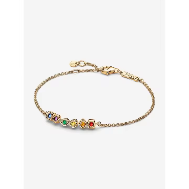 Pandora - Pulsera de Cadena with Piedras del Infinito de Marvel Avengers - Baño de Oro de 14 K - 1