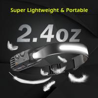 Linterna Frontal LED COB Sensor Recargable Por USB Luz Blanca Impermeable Para Camping Pesca Y Actividades Al Aire Libre - details 8