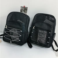 Mochila Multifuncional De Red Para Estudiantes De Colegio Con Correas De Hombro Cómodas Capacidad Alta Transpirable Para Deportes Al Aire Libre - details 1