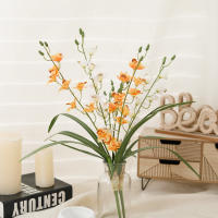 Orquídea Vainilla Y Freesia Artificiales Para Decoración De Hogar Boda Valentine's Day Fiesta Garden Vaso Decoración Estilo Floral Silken - details 5